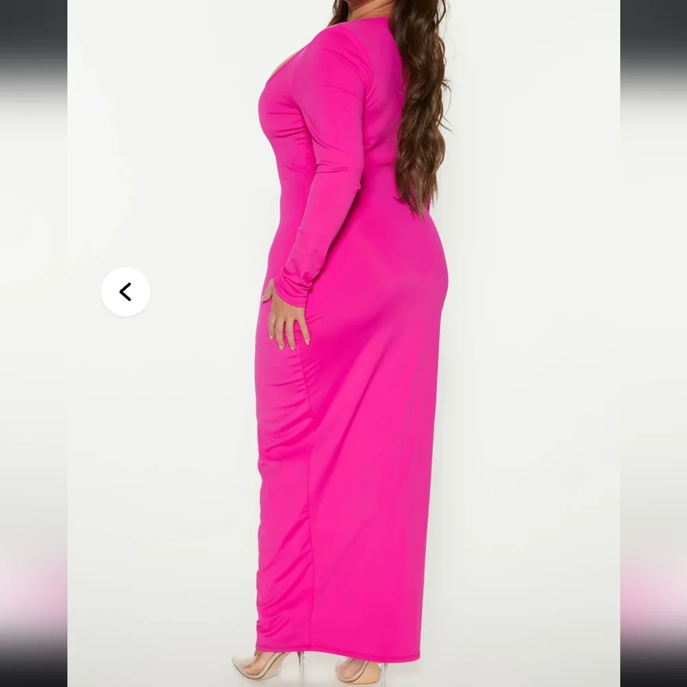 NWT!! Fashion Nova Elegant Black Long Sleeve Dress - Picture 4 of 7